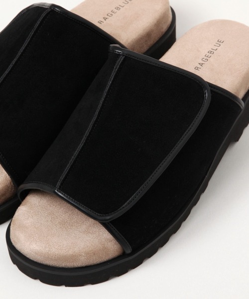 RAGEBLUE（レイジブルー）の「センターシーム/フェイクスウェードサンダル（サンダル・メンズ・ブラック・LARGE/MEDIUM）」の10枚目の写真