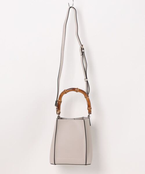 NICOLE white(ニコルホワイト)の「バンブーハンドル2WAY BAG(ハンドバッグ・レディース・パープル/ライトグレー・FREE)」の18枚目の写真