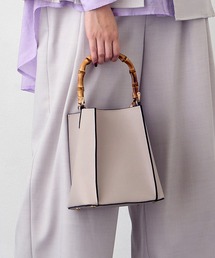 NICOLE white | バンブーハンドル２ＷＡＹ ＢＡＧ(ハンドバッグ)