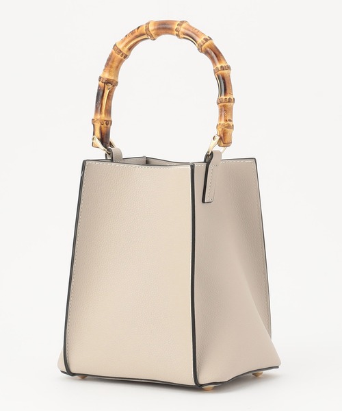 NICOLE white(ニコルホワイト)の「バンブーハンドル2WAY BAG(ハンドバッグ・レディース・パープル/ライトグレー・FREE)」の3枚目の写真