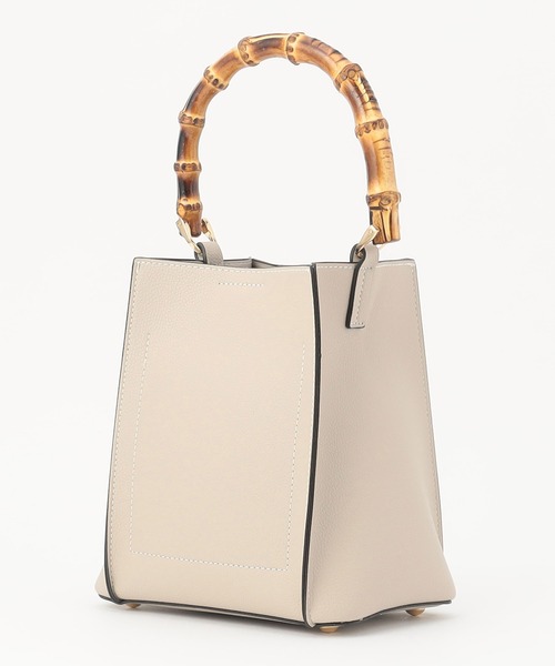 NICOLE white(ニコルホワイト)の「バンブーハンドル2WAY BAG(ハンドバッグ・レディース・パープル/ライトグレー・FREE)」の6枚目の写真