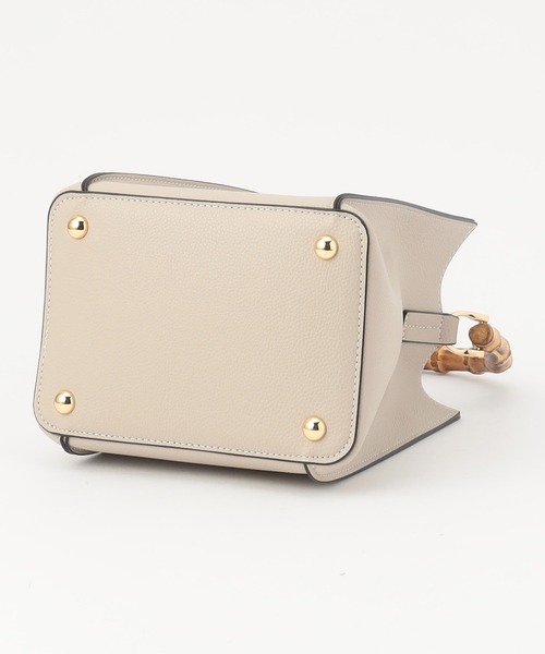 NICOLE white(ニコルホワイト)の「バンブーハンドル2WAY BAG(ハンドバッグ・レディース・パープル/ライトグレー・FREE)」の7枚目の写真