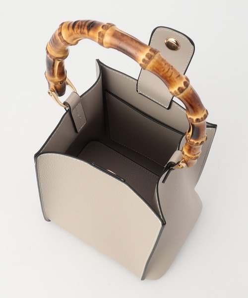 NICOLE white(ニコルホワイト)の「バンブーハンドル2WAY BAG(ハンドバッグ・レディース・パープル/ライトグレー・FREE)」の11枚目の写真