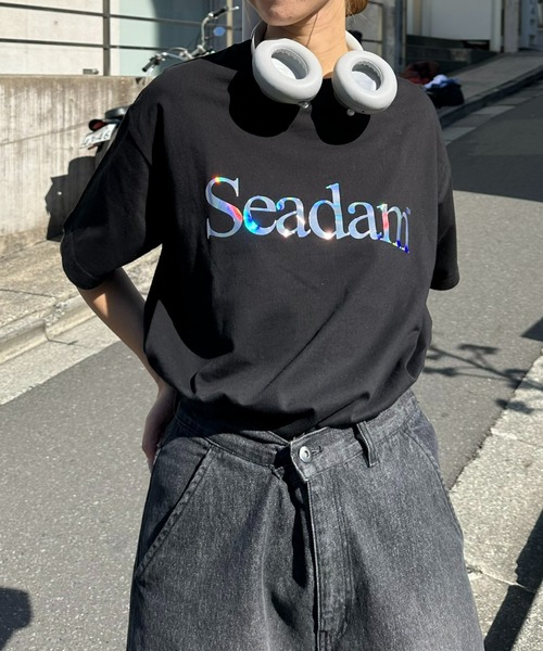 CIAOPANIC TYPY（チャオパニックティピー）の「【WEB限定】【ユニセックス】SEADAMビッグシルエットTee（Tシャツ/カットソー・メンズ・グレー/ブラック系その他/ネイビー/ホワイト系その他/ホワイト/ブラック・X-LARGE/LARGE/MEDIUM/SMALL）」の4枚目の写真