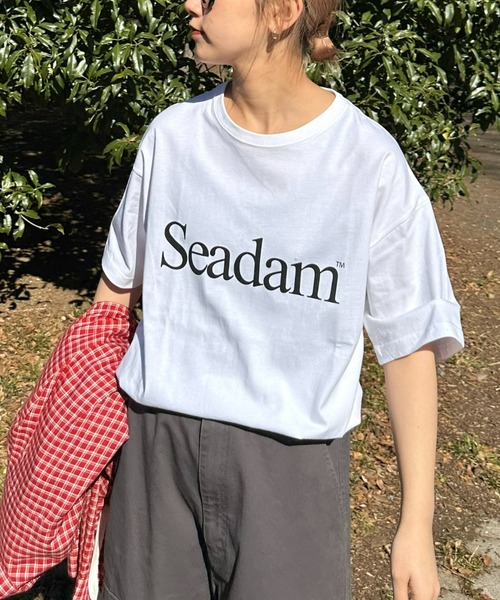 CIAOPANIC TYPY（チャオパニックティピー）の「【WEB限定】【ユニセックス】SEADAMビッグシルエットTee（Tシャツ/カットソー・メンズ・グレー/ブラック系その他/ネイビー/ホワイト系その他/ホワイト/ブラック・X-LARGE/LARGE/MEDIUM/SMALL）」の2枚目の写真