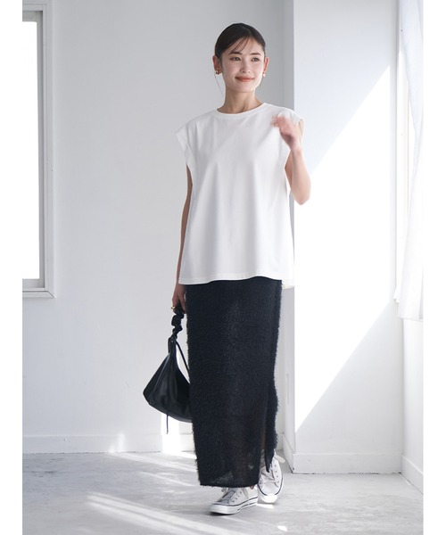 Stylevoice for xxx(スタイルヴォイスフォー)の「フェザータイトロングスカート(スカート・レディース・オフホワイト/ブラック・FREE)」の14枚目の写真