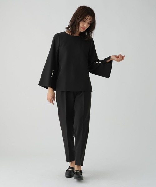 Elura(エルーラ)の「セレモニー&仕事ダブルクロスプルオーバー/982301(シャツ/ブラウス・レディース・ネイビー/ブラック・FREE)」の10枚目の写真
