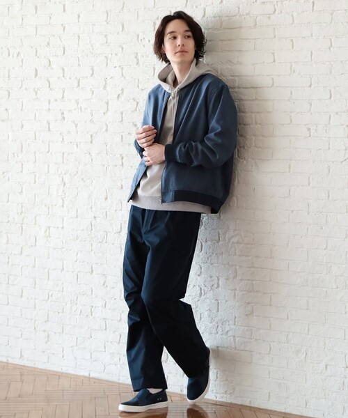 THE SHOP TK （ザ ショップ ティーケー ）の「◆【セットアップ可】シャークスキンリブブルゾン（ブルゾン・メンズ・ブラック/ネイビー/ベージュ・04/03/02）」の15枚目の写真