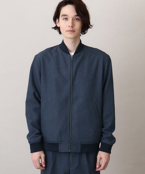 THE SHOP TK （ザ ショップ ティーケー ）の「◆【セットアップ可】シャークスキンリブブルゾン（ブルゾン・メンズ・ブラック/ネイビー/ベージュ・04/03/02）」の17枚目の写真