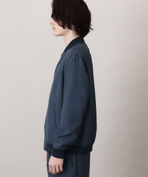 THE SHOP TK （ザ ショップ ティーケー ）の「◆【セットアップ可】シャークスキンリブブルゾン（ブルゾン・メンズ・ブラック/ネイビー/ベージュ・04/03/02）」の18枚目の写真