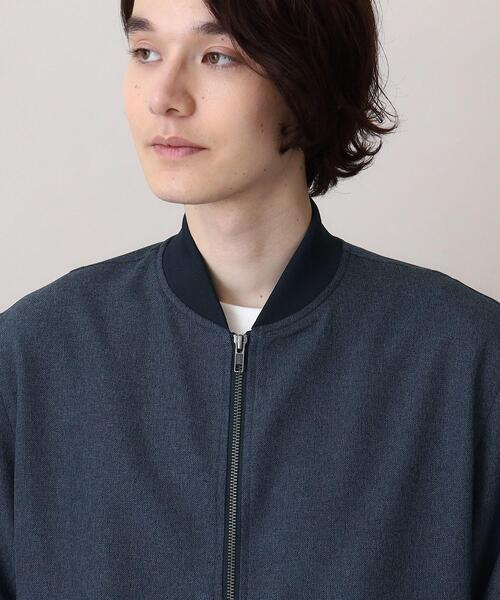 THE SHOP TK （ザ ショップ ティーケー ）の「◆【セットアップ可】シャークスキンリブブルゾン（ブルゾン・メンズ・ブラック/ネイビー/ベージュ・04/03/02）」の20枚目の写真