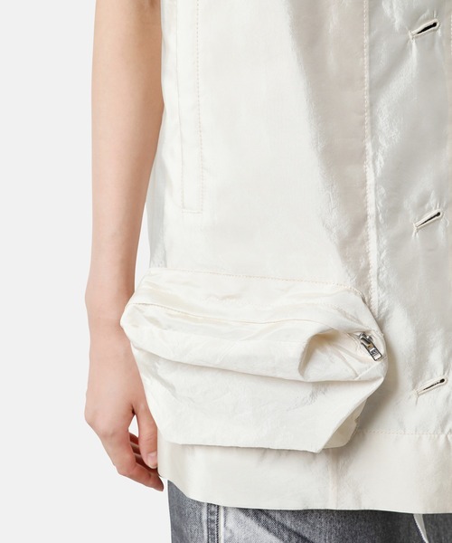 iRENE（アイレネ）の「エマージェンシーライトベスト / Emergency Light Vest（シャツ/ブラウス・レディース・ブラック/ホワイト・36）」の13枚目の写真