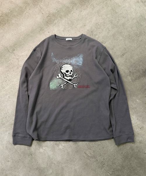 sedacle（セダクル）の「スカルプリントワッフルロンT（Tシャツ