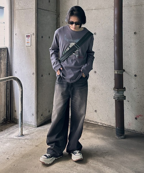 sedacle（セダクル）の「スカルプリントワッフルロンT（Tシャツ