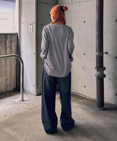 sedacle（セダクル）の「スカルプリントワッフルロンT（Tシャツ