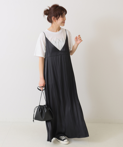 Spick & Span(スピックアンドスパン)の「LIVE AND LET Tシャツ(Tシャツ/カットソー・レディース・チャコールグレー/ホワイト・FREE)」の3枚目の写真