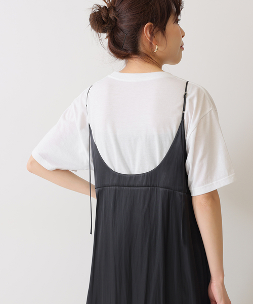 Spick & Span(スピックアンドスパン)の「LIVE AND LET Tシャツ(Tシャツ/カットソー・レディース・チャコールグレー/ホワイト・FREE)」の7枚目の写真