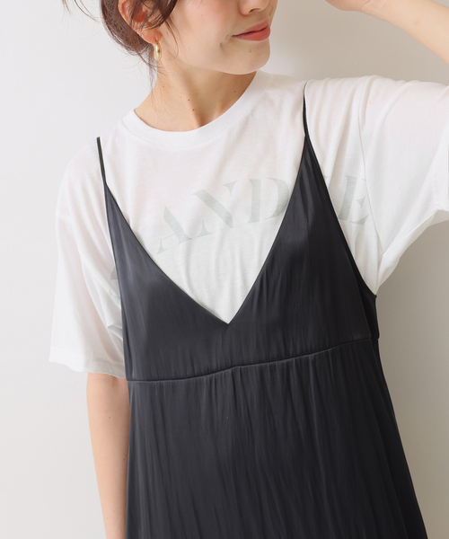 Spick & Span(スピックアンドスパン)の「LIVE AND LET Tシャツ(Tシャツ/カットソー・レディース・チャコールグレー/ホワイト・FREE)」の8枚目の写真