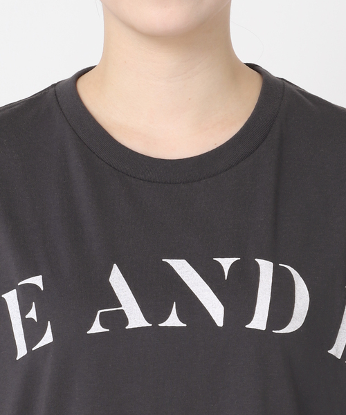 Spick & Span(スピックアンドスパン)の「LIVE AND LET Tシャツ(Tシャツ/カットソー・レディース・チャコールグレー/ホワイト・FREE)」の13枚目の写真