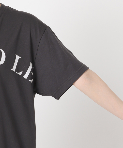 Spick & Span(スピックアンドスパン)の「LIVE AND LET Tシャツ(Tシャツ/カットソー・レディース・チャコールグレー/ホワイト・FREE)」の15枚目の写真