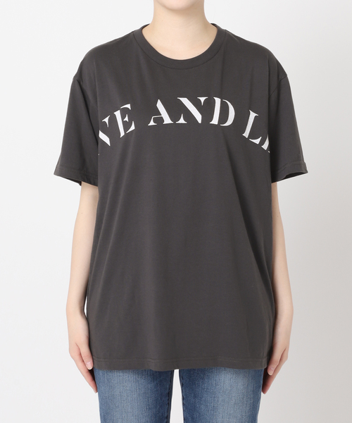 Spick & Span(スピックアンドスパン)の「LIVE AND LET Tシャツ(Tシャツ/カットソー・レディース・チャコールグレー/ホワイト・FREE)」の18枚目の写真