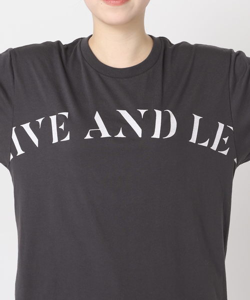 Spick & Span(スピックアンドスパン)の「LIVE AND LET Tシャツ(Tシャツ/カットソー・レディース・チャコールグレー/ホワイト・FREE)」の19枚目の写真