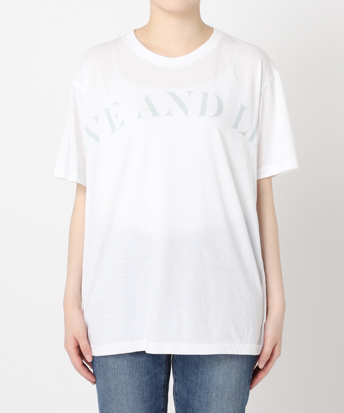 Spick & Span(スピックアンドスパン)の「LIVE AND LET Tシャツ(Tシャツ/カットソー・レディース・チャコールグレー/ホワイト・FREE)」の21枚目の写真
