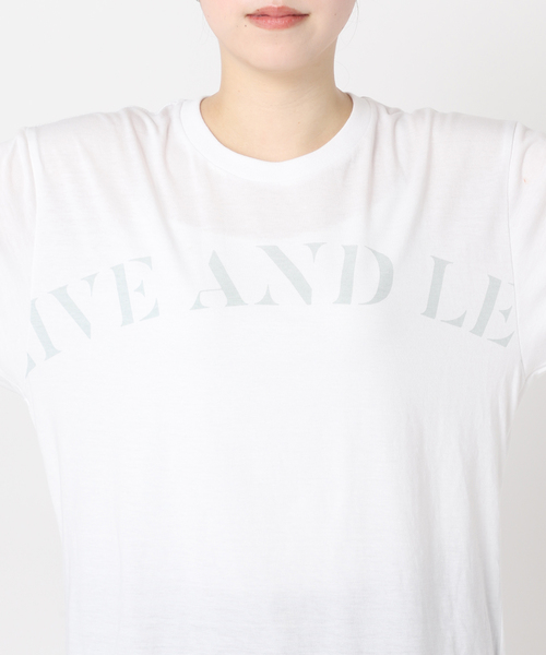 Spick & Span(スピックアンドスパン)の「LIVE AND LET Tシャツ(Tシャツ/カットソー・レディース・チャコールグレー/ホワイト・FREE)」の22枚目の写真
