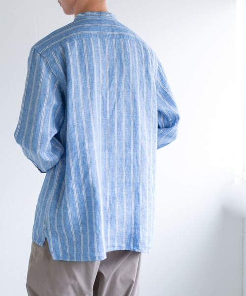 FORK&SPOON（フォークアンドスプーン）の「FORK&SPOON　フレンチリネンロングスリーブシャツ（シャツ/ブラウス・メンズ・ブラック/ストライプ/チェック・4/5）」の20枚目の写真