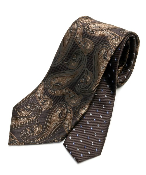 TOKYO SHIRTS（トウキョウシャツ）の「ペイズリーチェンジネクタイ（ネクタイ・メンズ・ブルーグリーン/ネイビー系3/グレー系その他/ブラウン系1/ブラウン系2/ネイビー系2/シルバー/ワイン系/ネイビー系1/ピンク/グレー系その他2/イエロー・FREE）」の4枚目の写真
