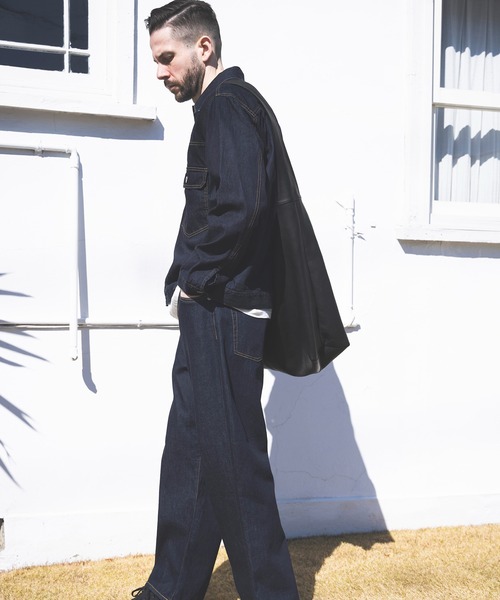 MR.OLIVE（ミスターオリーブ）の「MR.OLIVE/ミスターオリーブ WATER PROOF WASHABLE LEATHER / BIG SHOULDER BAG ショルダーバッグ（ショルダーバッグ・メンズ・ブラック・FREE）」の4枚目の写真