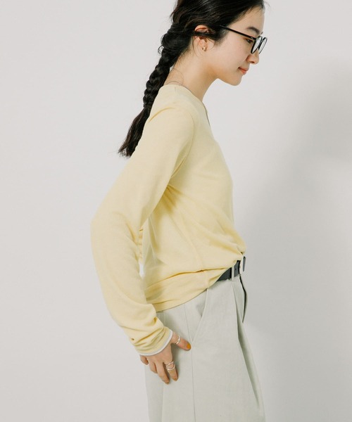 URBAN RESEARCH（アーバンリサーチ）の「レイヤードカットソー（Tシャツ/カットソー・レディース・グレー系その他/イエロー系その他/ホワイト系その他・FREE）」の6枚目の写真