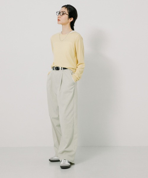 URBAN RESEARCH（アーバンリサーチ）の「レイヤードカットソー（Tシャツ/カットソー・レディース・グレー系その他/イエロー系その他/ホワイト系その他・FREE）」の9枚目の写真