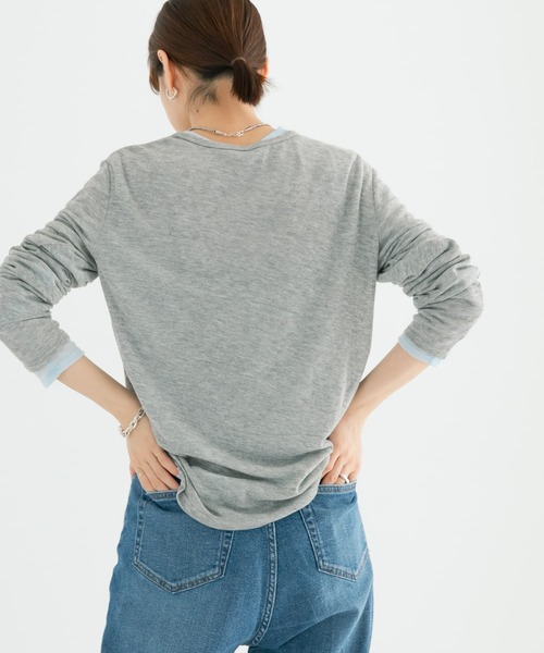 URBAN RESEARCH（アーバンリサーチ）の「レイヤードカットソー（Tシャツ/カットソー・レディース・グレー系その他/イエロー系その他/ホワイト系その他・FREE）」の19枚目の写真