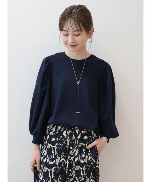 注目の セール】ドルマンギャザー7分袖カットプルオーバー（Tシャツ ウェア