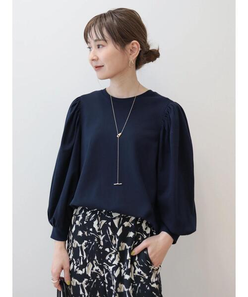 AMERICAN HOLIC（アメリカンホリック）の「ドルマンギャザー7分袖カットプルオーバー（Tシャツ/カットソー・レディース・アイボリー/ブルーグリーン/ダークネイビー・L/M）」の16枚目の写真