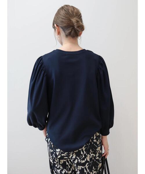 AMERICAN HOLIC（アメリカンホリック）の「ドルマンギャザー7分袖カットプルオーバー（Tシャツ/カットソー・レディース・アイボリー/ブルーグリーン/ダークネイビー・L/M）」の18枚目の写真