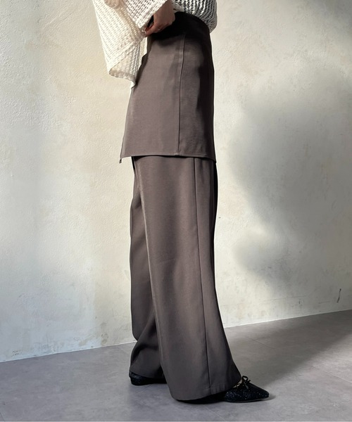 Thevon（ゼボン）の「ラップレイヤードスラックスパンツ（スラックス・レディース・ベージュ/ブラック/チャコールグレー・M）」の15枚目の写真