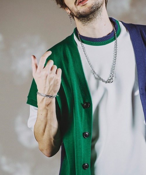 NO ID.（ノーアイディ）の「トリプルチェーンブレスレット（ブレスレット・メンズ・シルバー・ONE SIZE）」の21枚目の写真