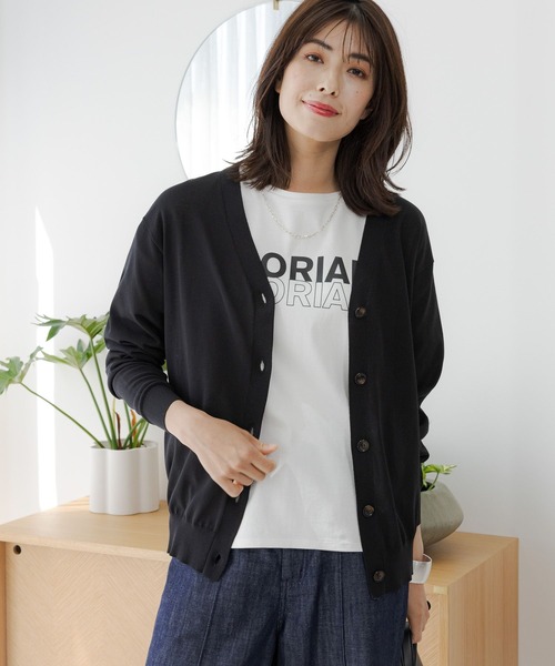 Elura(エルーラ)の「サマープロテクトゆるカーディガン/108614(カーディガン/ボレロ・レディース・ホワイト/ブラック/ライトベージュ/ネイビー・SMALL/MEDIUM/LARGE)」の3枚目の写真