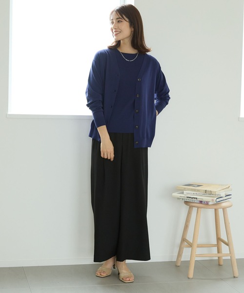 Elura(エルーラ)の「サマープロテクトゆるカーディガン/108614(カーディガン/ボレロ・レディース・ホワイト/ブラック/ライトベージュ/ネイビー・SMALL/MEDIUM/LARGE)」の16枚目の写真