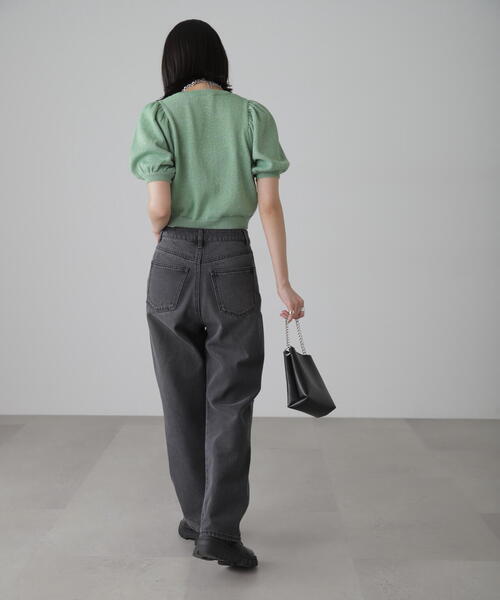 FREE'S MART（フリーズマート）の「◆［WEB限定］ラメパフスリーブニットカーディガン（カーディガン/ボレロ・レディース・ホワイト/レッド/ライトグリーン/ブラック・FREE）」の15枚目の写真