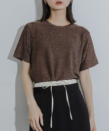 SENSE OF PLACE by URBAN RESEARCH | クルーネックラメTシャツ(半袖)(Tシャツ/カットソー)