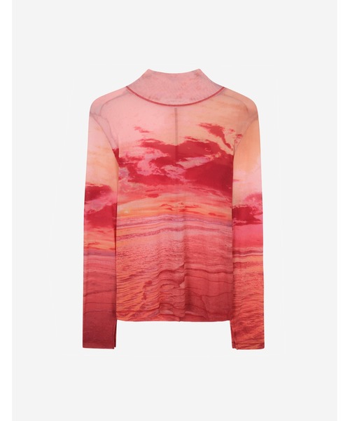 Maison Kitsune(メゾンキツネ)の「SUNSET LANDSCAPE MESH HIGH NECK TOP(その他トップス・レディース・オレンジ系・S/M)」の1枚目の写真