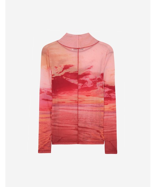Maison Kitsune(メゾンキツネ)の「SUNSET LANDSCAPE MESH HIGH NECK TOP(その他トップス・レディース・オレンジ系・S/M)」の3枚目の写真