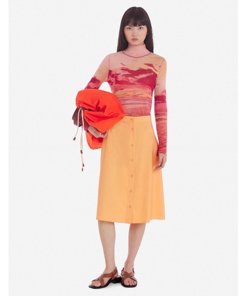 Maison Kitsune(メゾンキツネ)の「SUNSET LANDSCAPE MESH HIGH NECK TOP(その他トップス・レディース・オレンジ系・S/M)」の4枚目の写真
