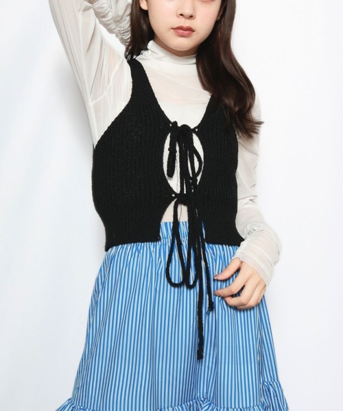 sevens(セブンズ)の「【sevens】ストライプフリルティアードスカート(スカート・レディース・グリーン/ブルー・FREE)」の18枚目の写真