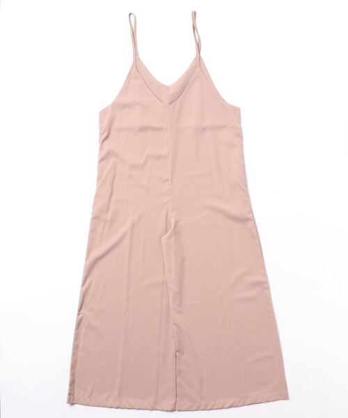 Q(キュー)の「キャミワイドサロペ(サロペット/オーバーオール・レディース・ベージュ/ブラック・MEDIUM)」の4枚目の写真