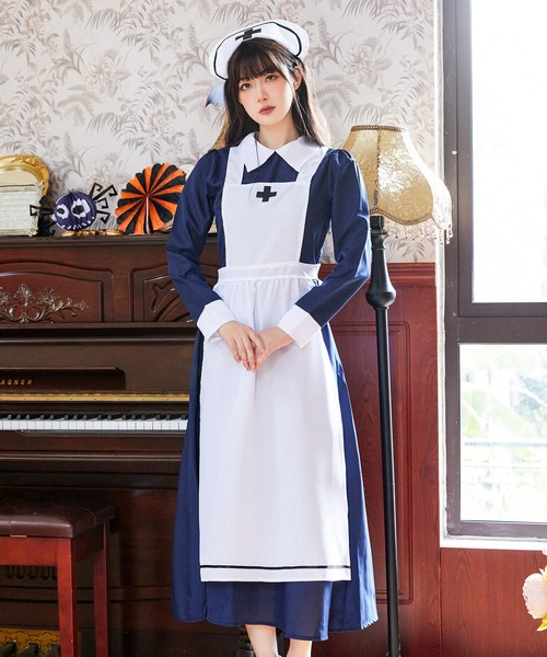 Brightlele（ブライトララ）の「「 ロングナース 」 ハロウィン コスプレ ナース ナース服 仮装 ハロウィンコスプレ 大人 女性 ...