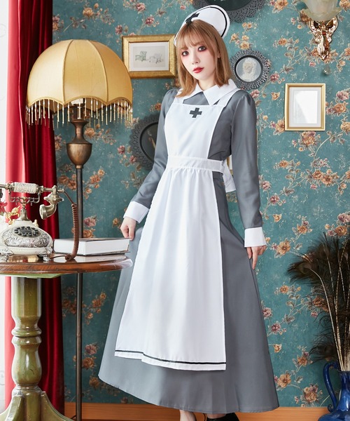 Brightlele(ブライトララ)の「「 ロングナース 」 ハロウィン コスプレ ナース ナース服 仮装 ハロウィンコスプレ 大人 女性 ...